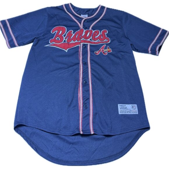 Vintage Atlanta Braves Blank MLB Jersey Embroidered Sewn True Fan SIZE M - Picture 1 of 7